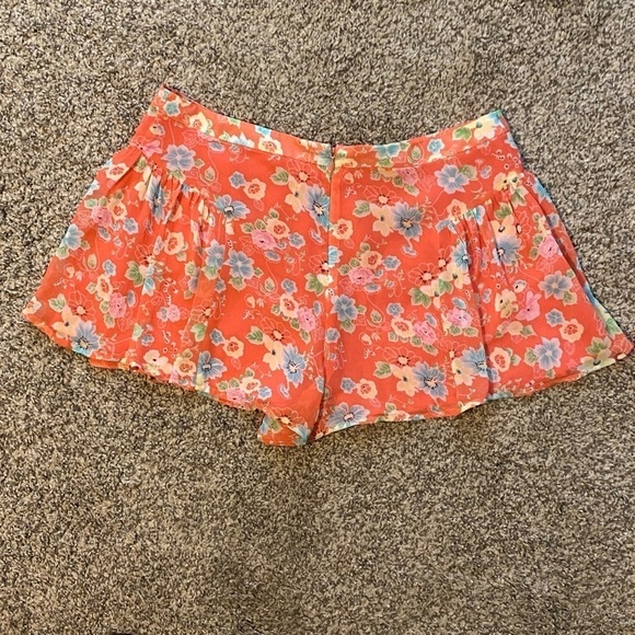 Free People Floral Flowy Flirty Boho Shorts Pink Sz 4 - Picture 8 of 9